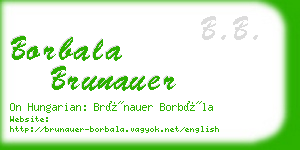 borbala brunauer business card